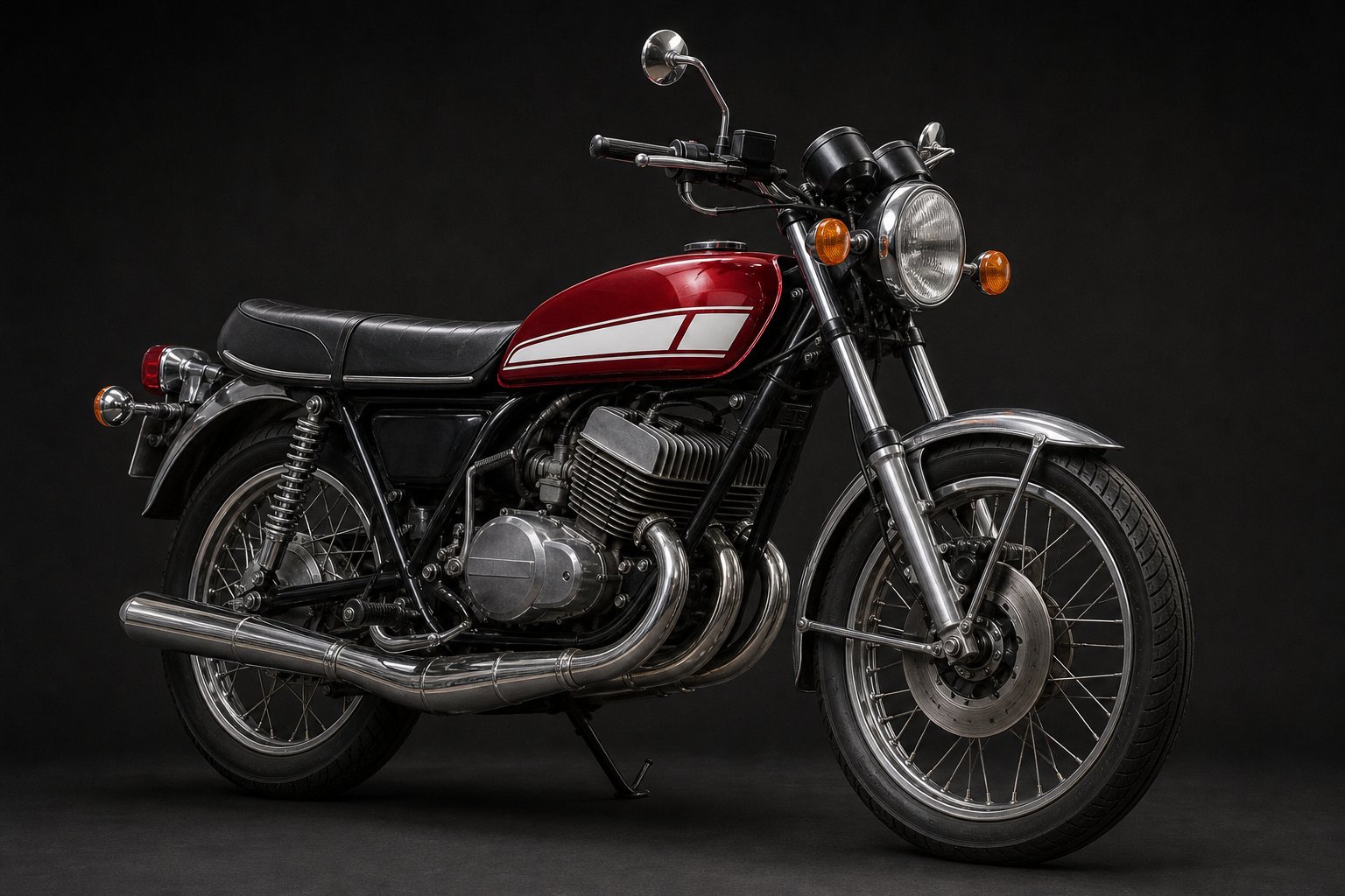 Yamaha RD350 air-cooled two-stroke parallel twin — the classic 347cc motorcycle produced from 1973 to 1975